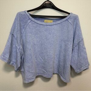 Women's Blue crop top sweatshirt “